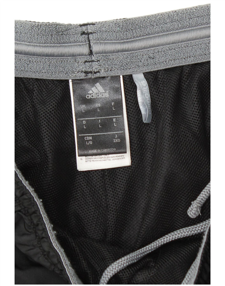 Pantaloncini sportivi ADIDAS Climalite da uomo grandi in poliestere nero