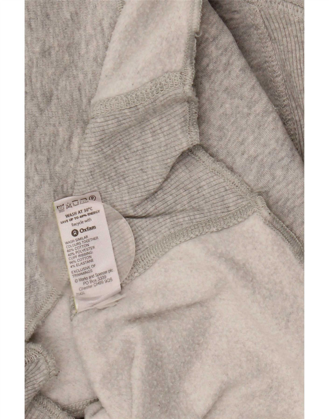 Maglione con cappuccio da donna Marks & Spencer UK 12 Cotone grigio medio