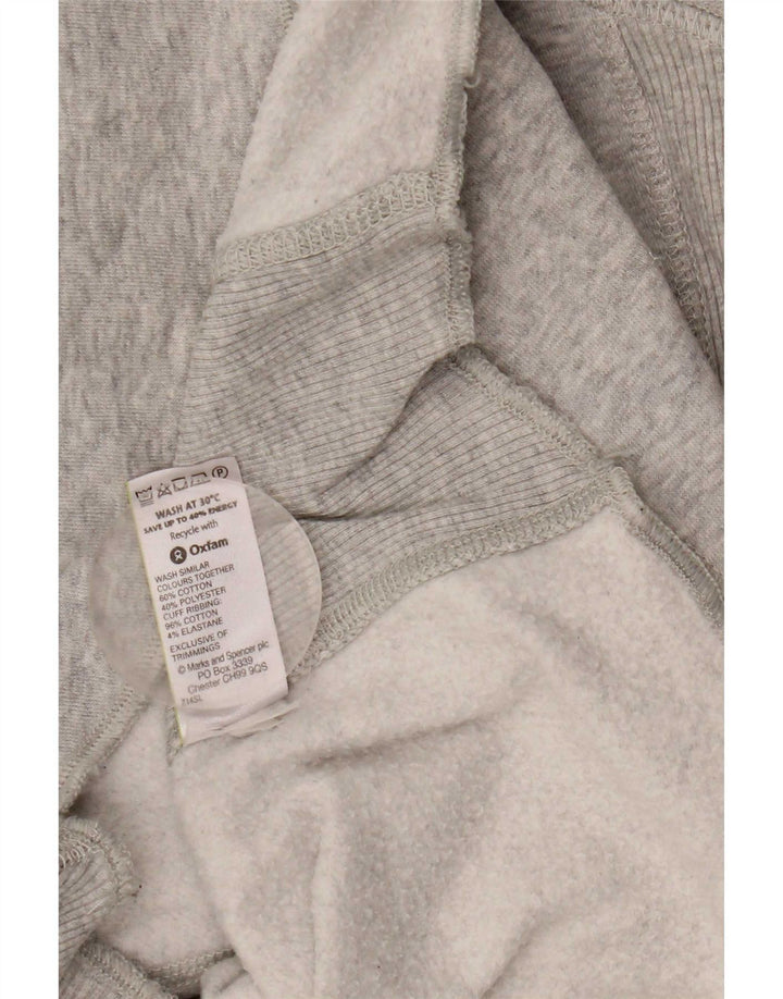 Maglione con cappuccio da donna Marks & Spencer UK 12 Cotone grigio medio