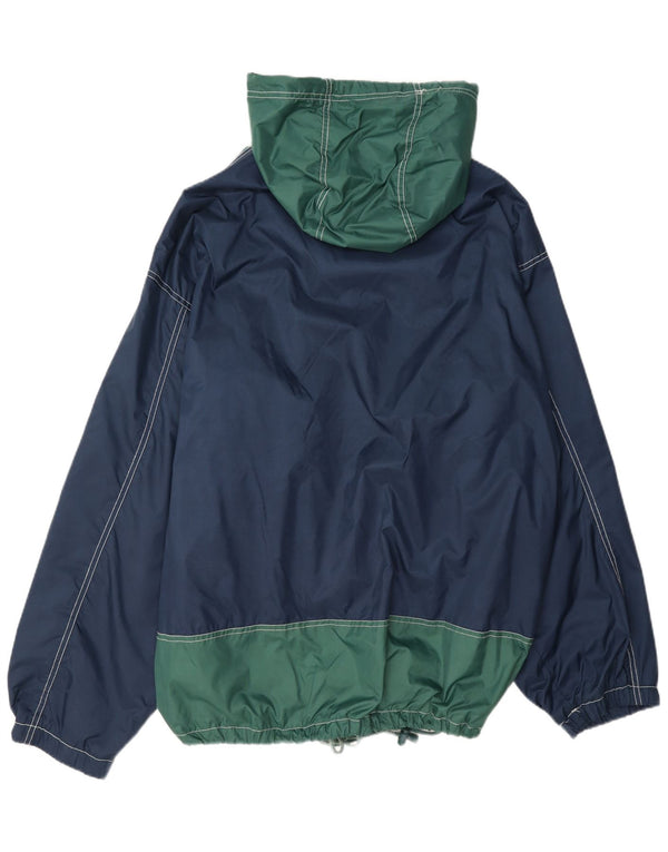 Giacca antipioggia con cappuccio da uomo John Baner UK 46 3XL Blu navy Colourblock