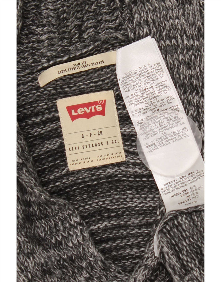 Maglione cardigan slim fit da uomo Levi's in viscosa chiazzata grigia piccola