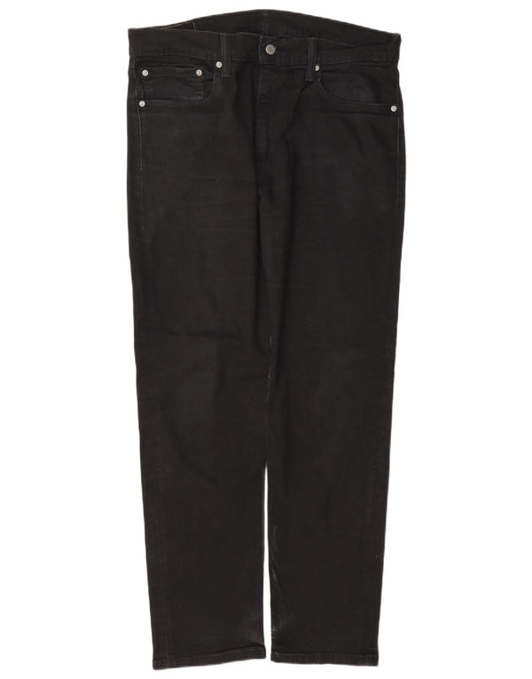 Levi's Uomo 502 Jeans affusolati W36 L32 Cotone Nero