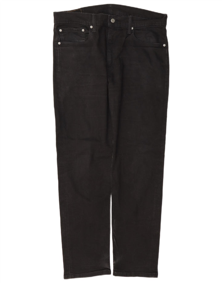 Levi's Uomo 502 Jeans affusolati W36 L32 Cotone Nero