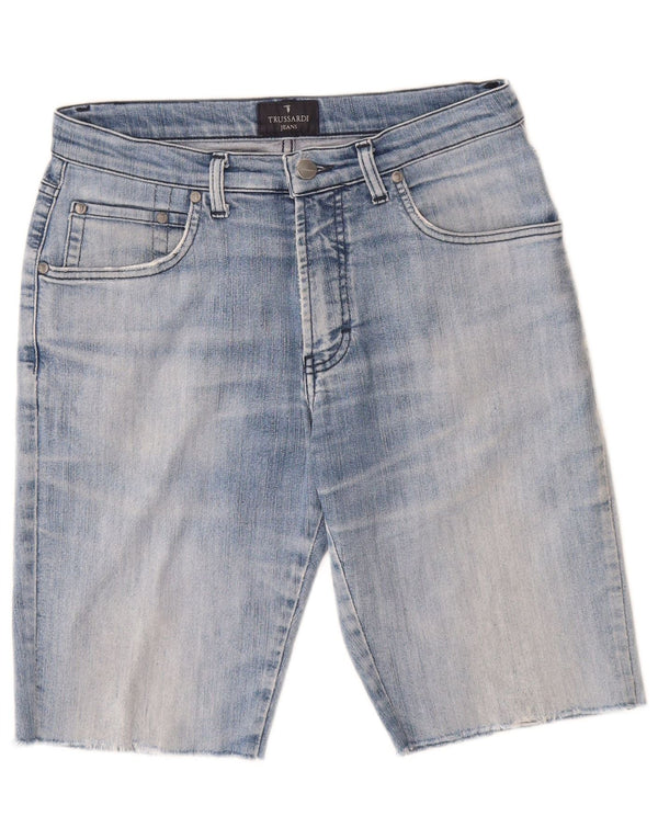 Shorts Uomo Trussardi in Denim W30 Blu Medio Cotone