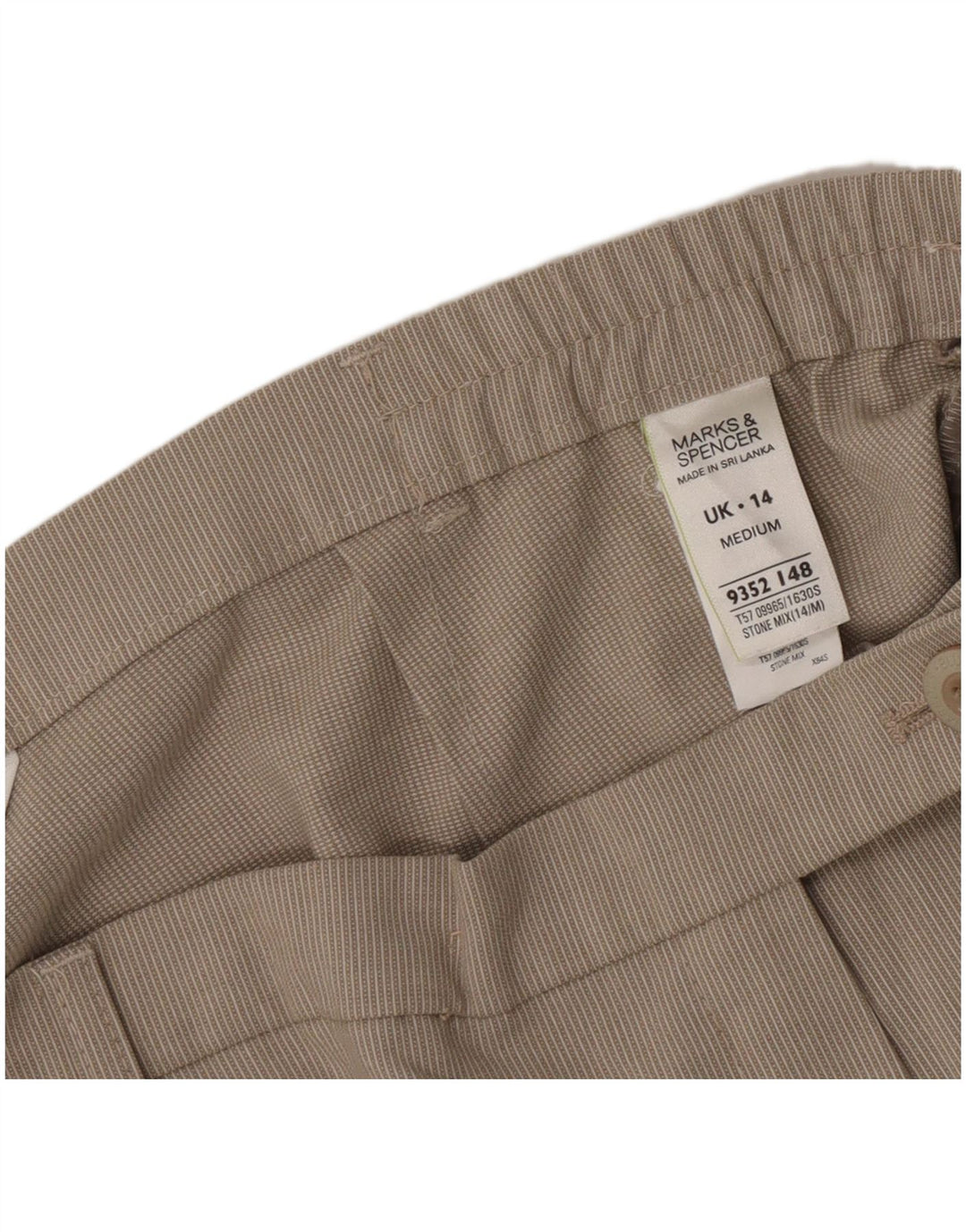 Pantaloni da abito dritti da donna Marks & Spencer UK 14 Medium W32 L28 Grigio
