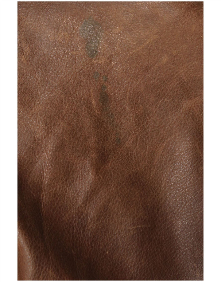 Giubbotto Bomber in Pelle da Uomo La Matta IT 50 Large in Pelle Marrone