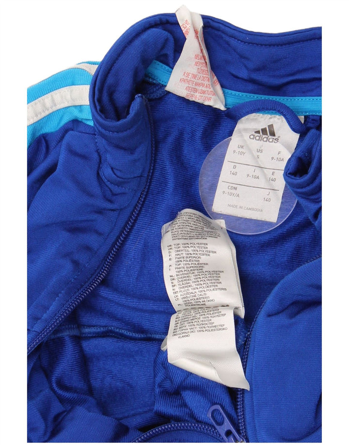 Giacca Top della tuta da ragazzo Adidas 9-10 anni in poliestere blu