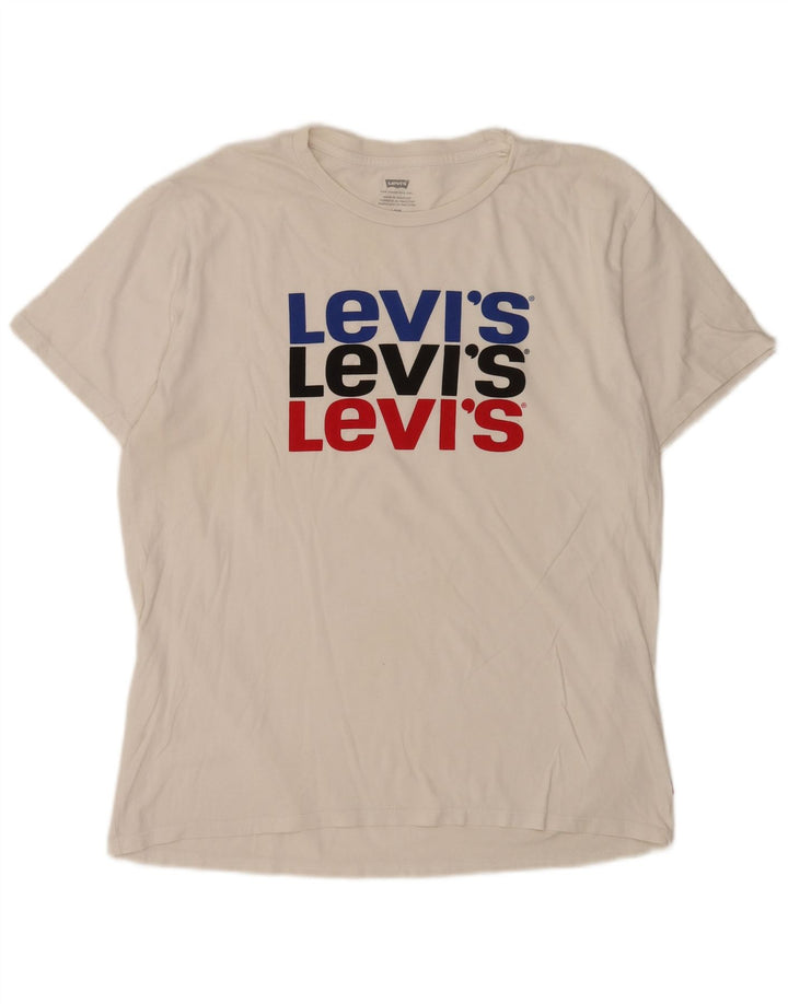 T-shirt grafica da uomo Levi's Top grande bianca