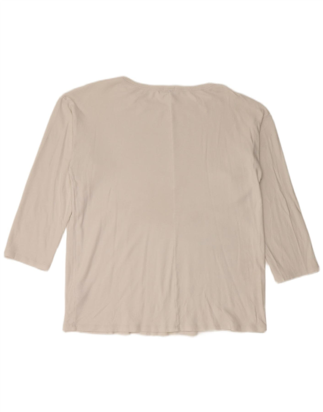 Benetton Donna Disney Top con grafica oversize manica lunga UK 12 Medio Bianco