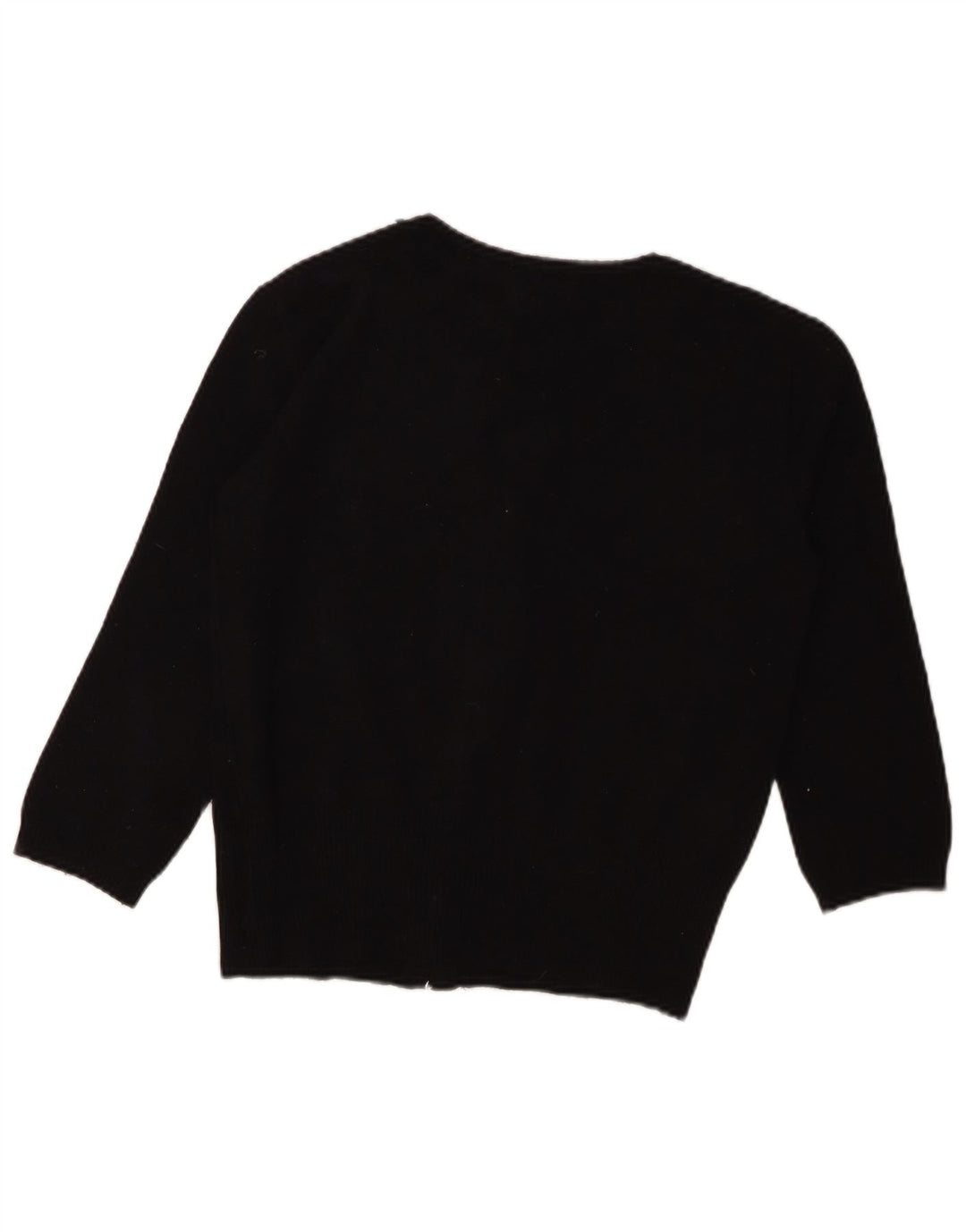 GUESS Maglione cardigan corto con maniche a 3/4 da donna UK 14 Large Nero