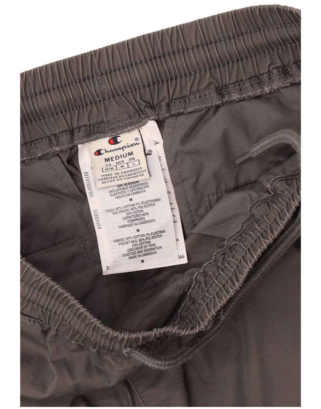 Pantaloni da jogging da uomo Champion medi W30 L29 cotone grigio