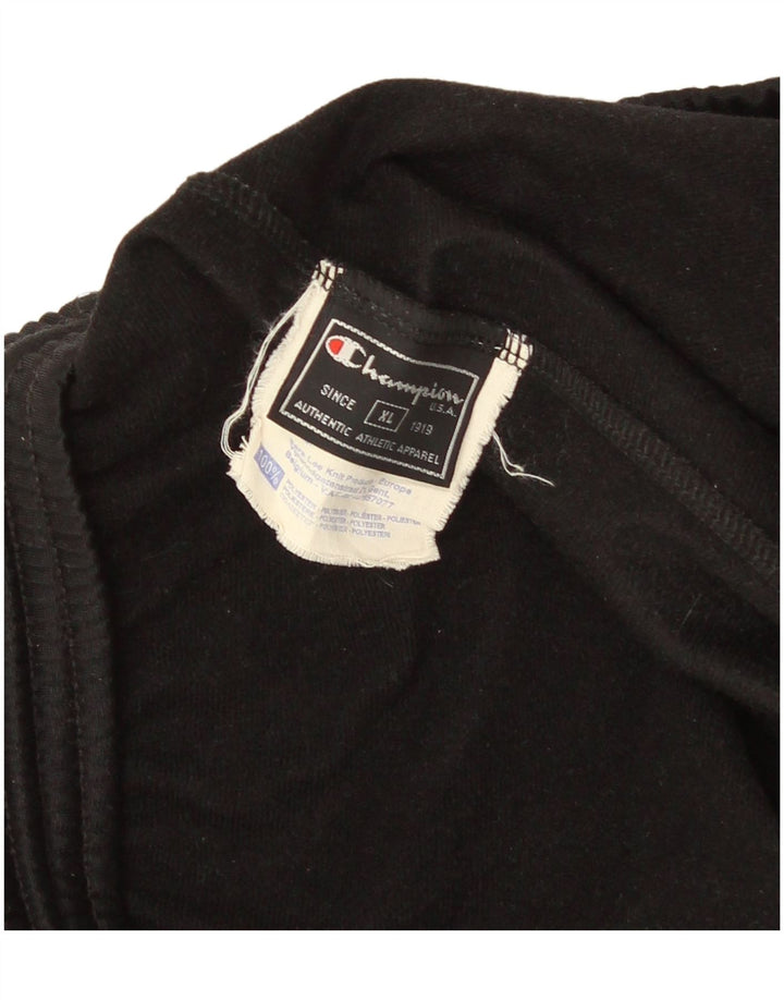 Pantaloni da tuta grafici da uomo Champion XL poliestere nero