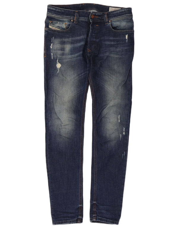DIESEL Jeans skinny slim effetto consumato da uomo W30 L30 in cotone blu