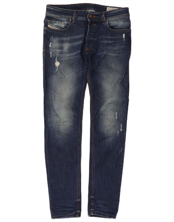 DIESEL Jeans skinny slim effetto consumato da uomo W30 L30 in cotone blu