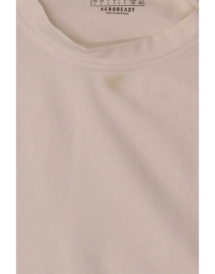 T-shirt Adidas Aeroready da uomo, grande, in poliestere bianco