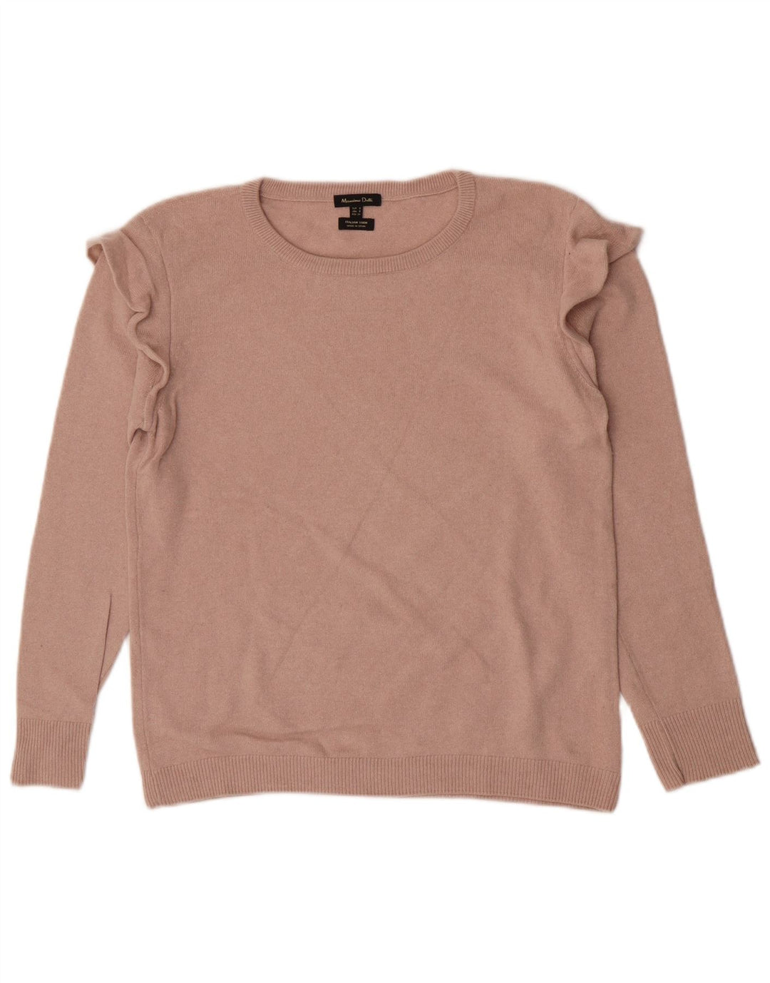Massimo Dutti Maglione da donna con scollo a barchetta UK 10 Small Beige Poliammide