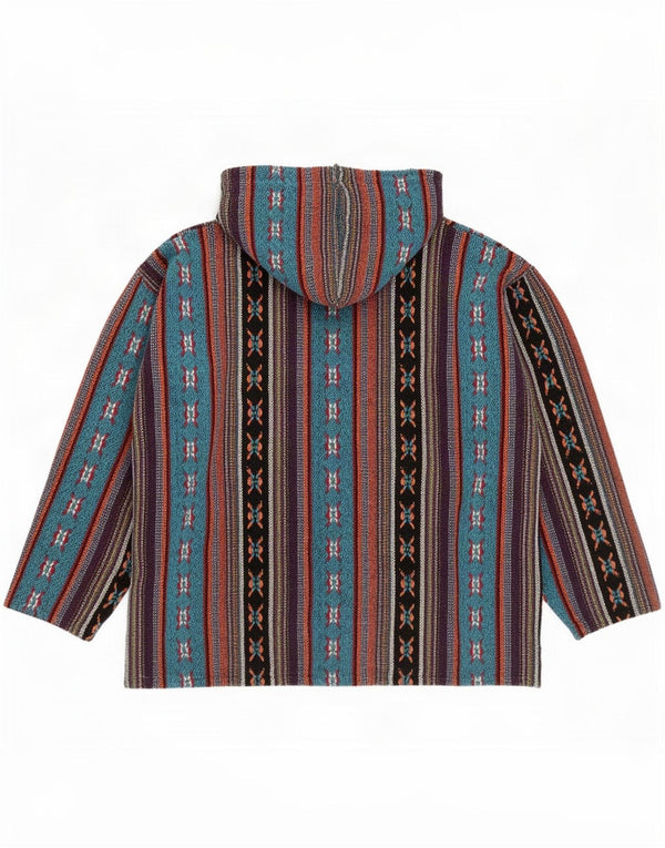 Rapp Mens Hooded Jumper Sweater XL Multicoloured Geometric Cotton