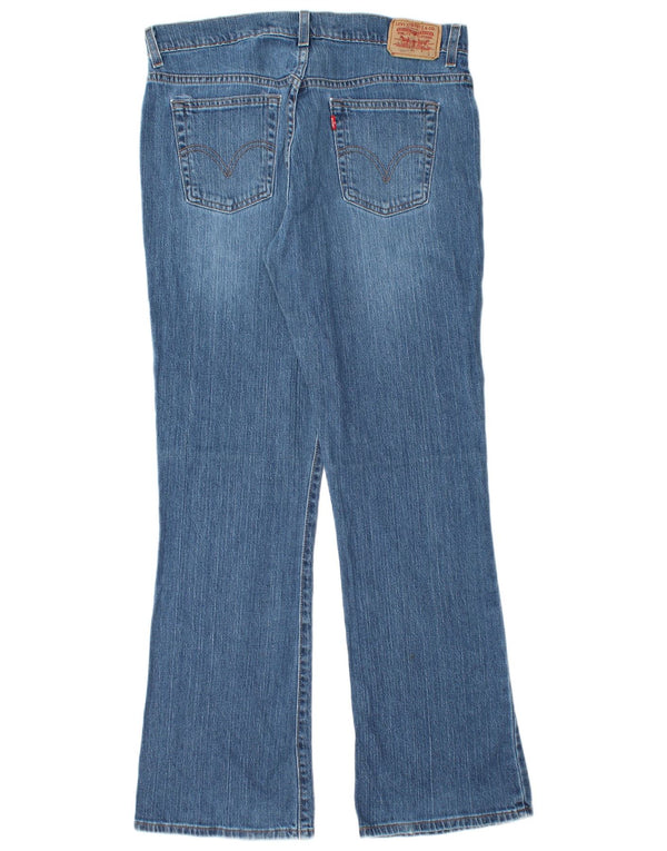 Levi's Donna 515 Nouveau Bootcut Jeans US 12 Large W34 L32 Cotone Blu