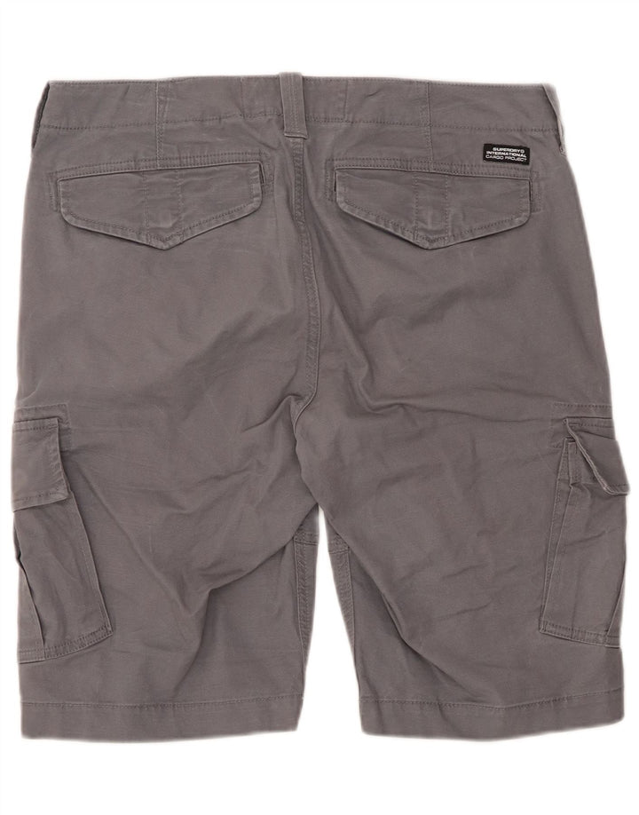 Pantaloncini cargo da uomo SUPERDRY W32 cotone grigio medio