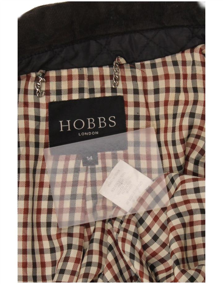 Giacca trapuntata trapuntata da donna Hobbs UK 14 nylon nero medio