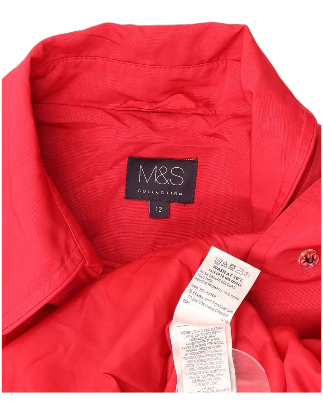 Trench da donna Marks & Spencer UK 12 Poliestere rosa medio