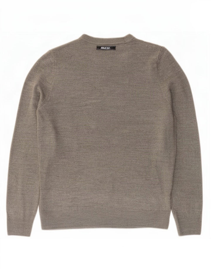 Maglione maglione girocollo da uomo Marks & Spencer grigio medio in acrilico