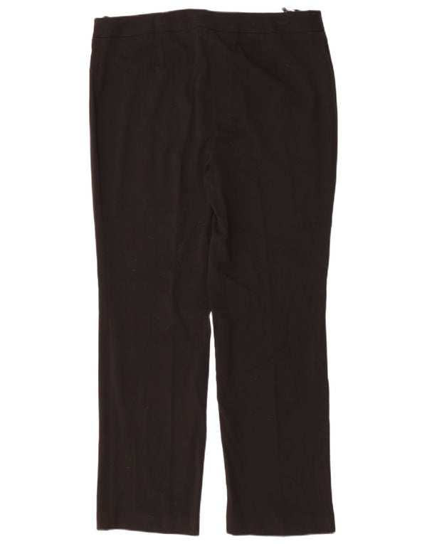 MARKS & SPENCER Womens Straight Casual Trousers UK 16 Large W36 L30 Black