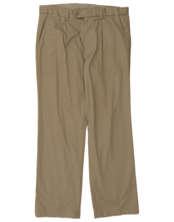Pantaloni da abito con pegging Marks & Spencer da uomo blu W36 L31 in cotone beige