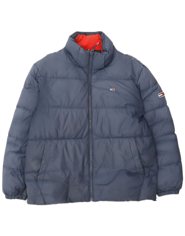 Giacca imbottita da uomo Tommy Hilfiger UK 42 XL poliestere blu navy