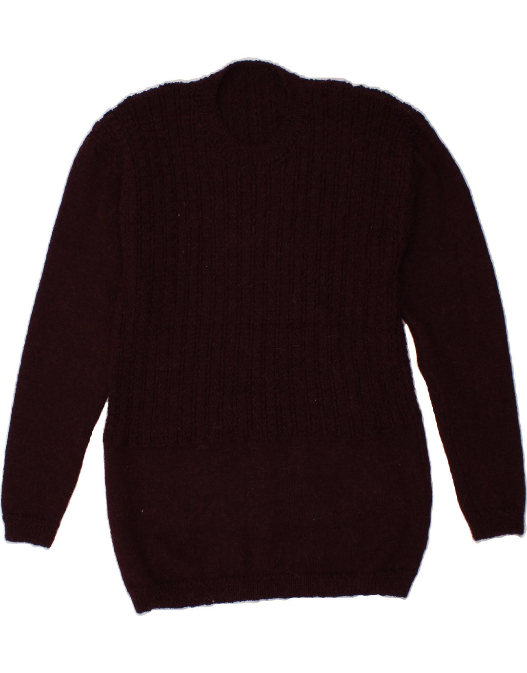 VINTAGE Womens Crew Neck Jumper Sweater UK 12 Medium Burgundy Vintage Vintage and Second-Hand Vintage from Messina Hembry 