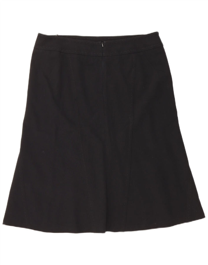 Gonna a trapezio da donna COAST UK 16 grande W34 poliestere nero