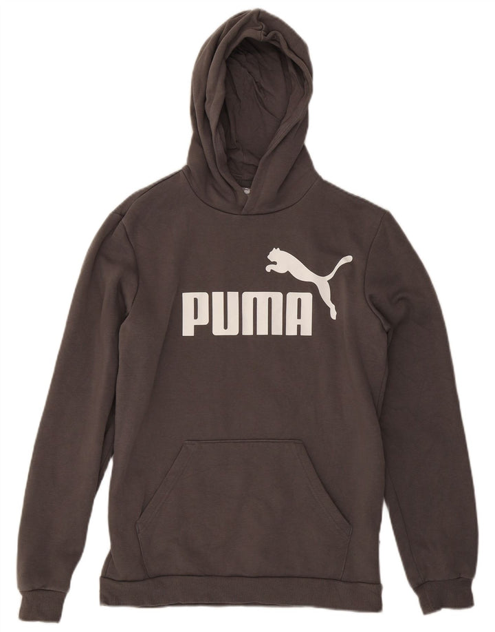 Felpa con cappuccio grafica PUMA da ragazzo 15-16 anni in cotone grigio
