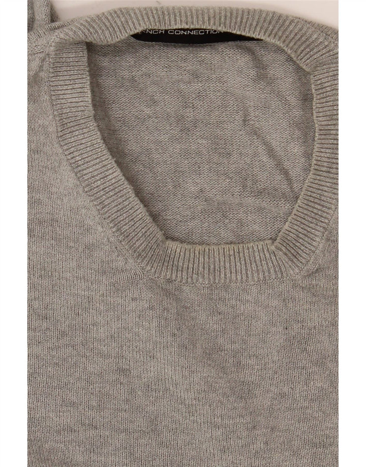 FRENCH CONNECTION Maglione da uomo girocollo in cotone grigio medio