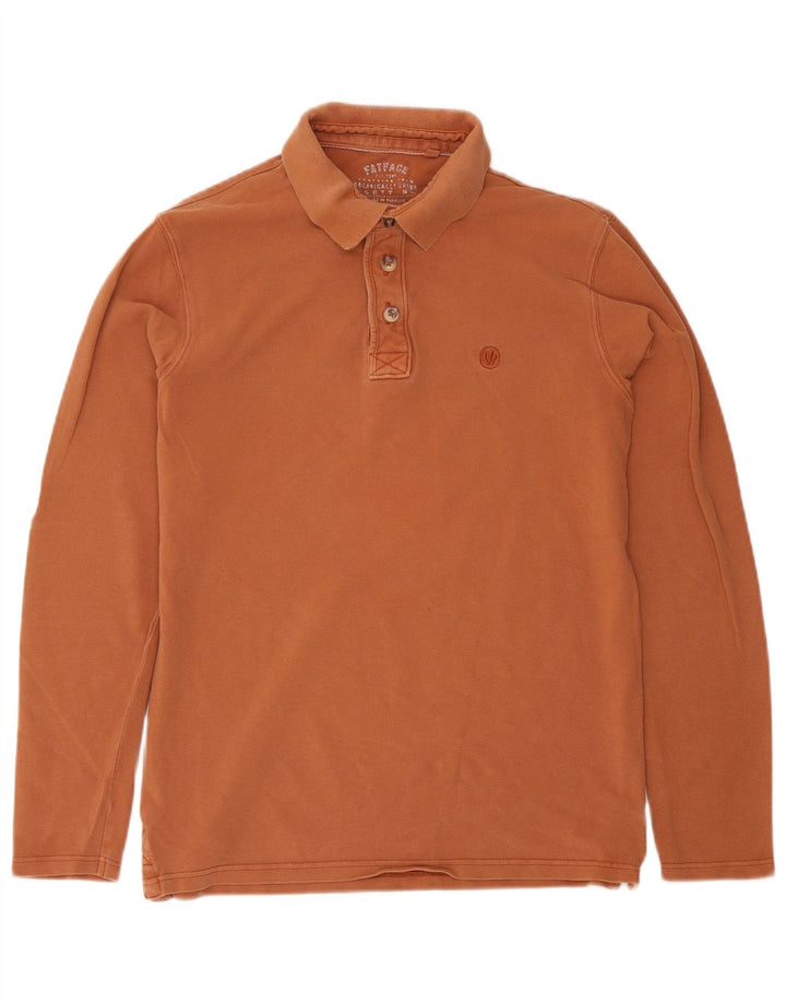 Polo a maniche lunghe da uomo Fat Face piccola marrone