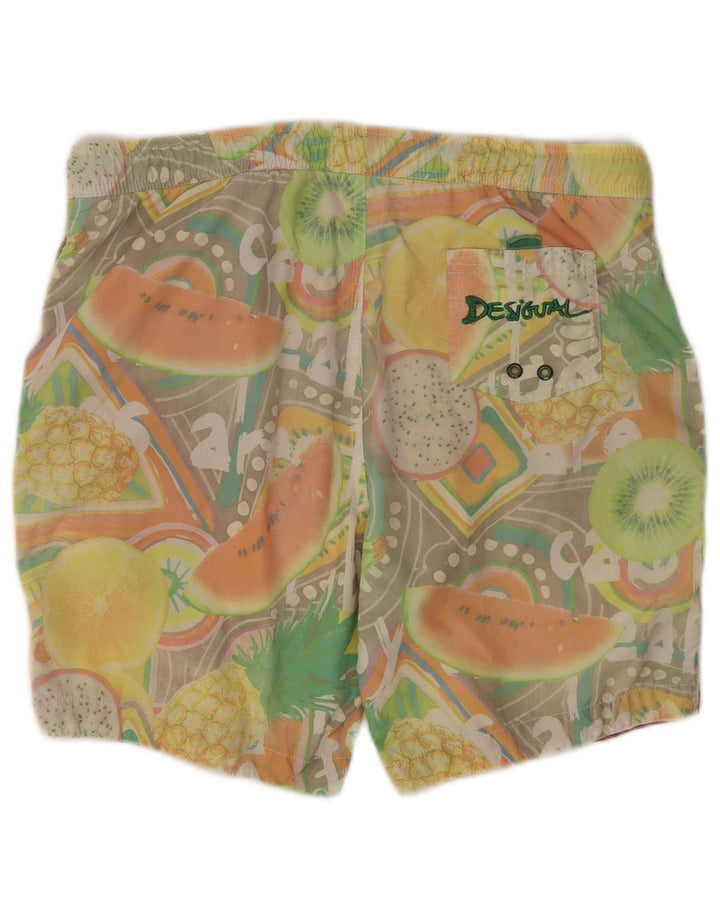 Desigual Pantaloncini da bagno grafici da uomo medi multicolori in poliammide
