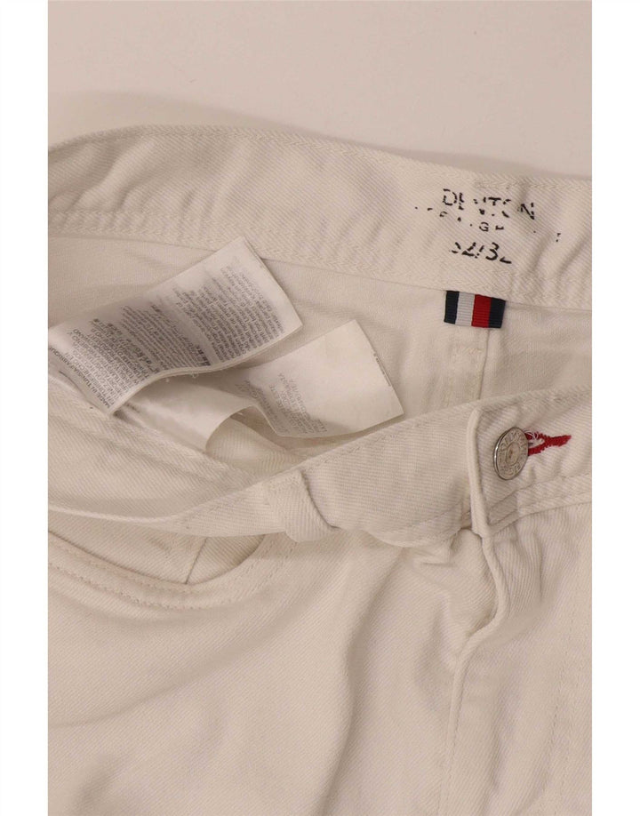 Tommy Hilfiger Uomo Denton Slim Jeans W32 L32 Cotone Bianco