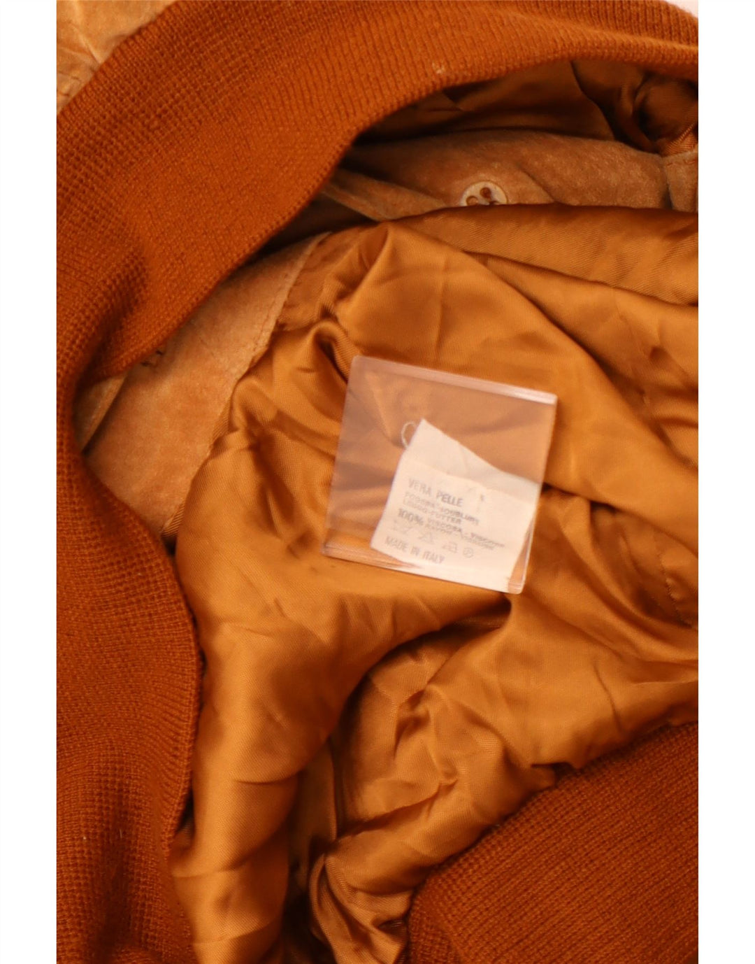 Giubbotto bomber in pelle scamosciata da uomo VINTAGE UK 42 XL in pelle marrone