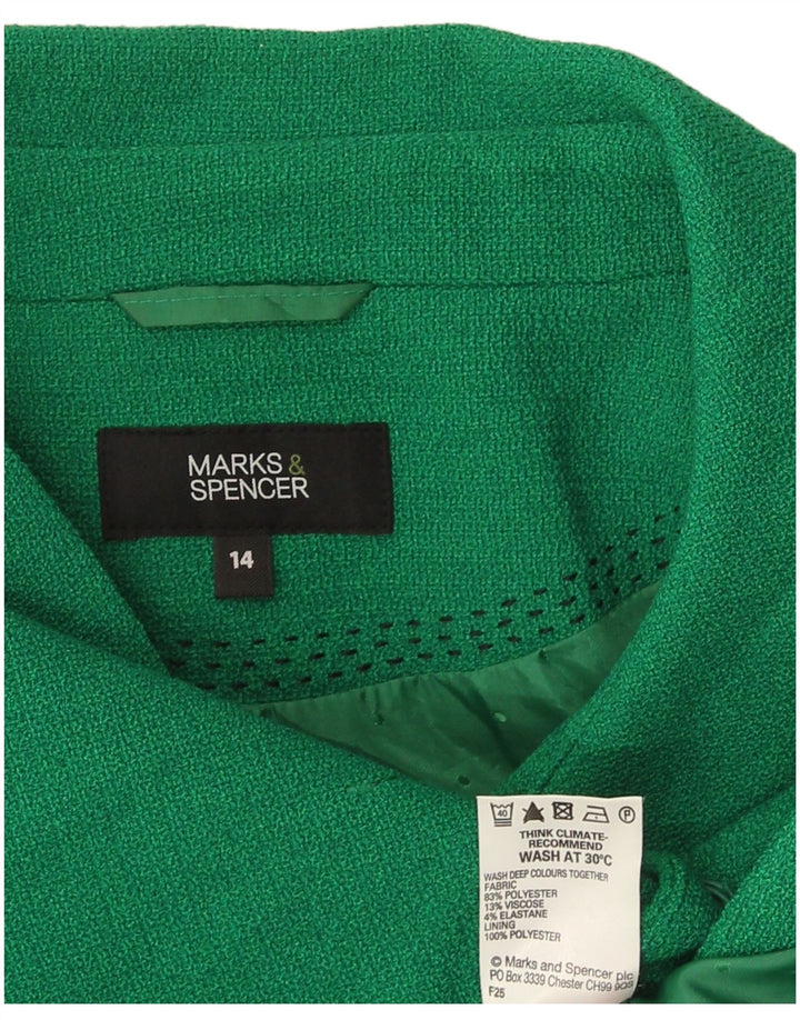 Giubbotto bomber da donna Marks & Spencer UK 14 poliestere verde medio