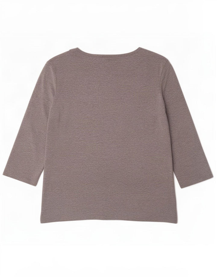 Top da donna Canda manica 3/4 UK 10 piccolo grigio screziato