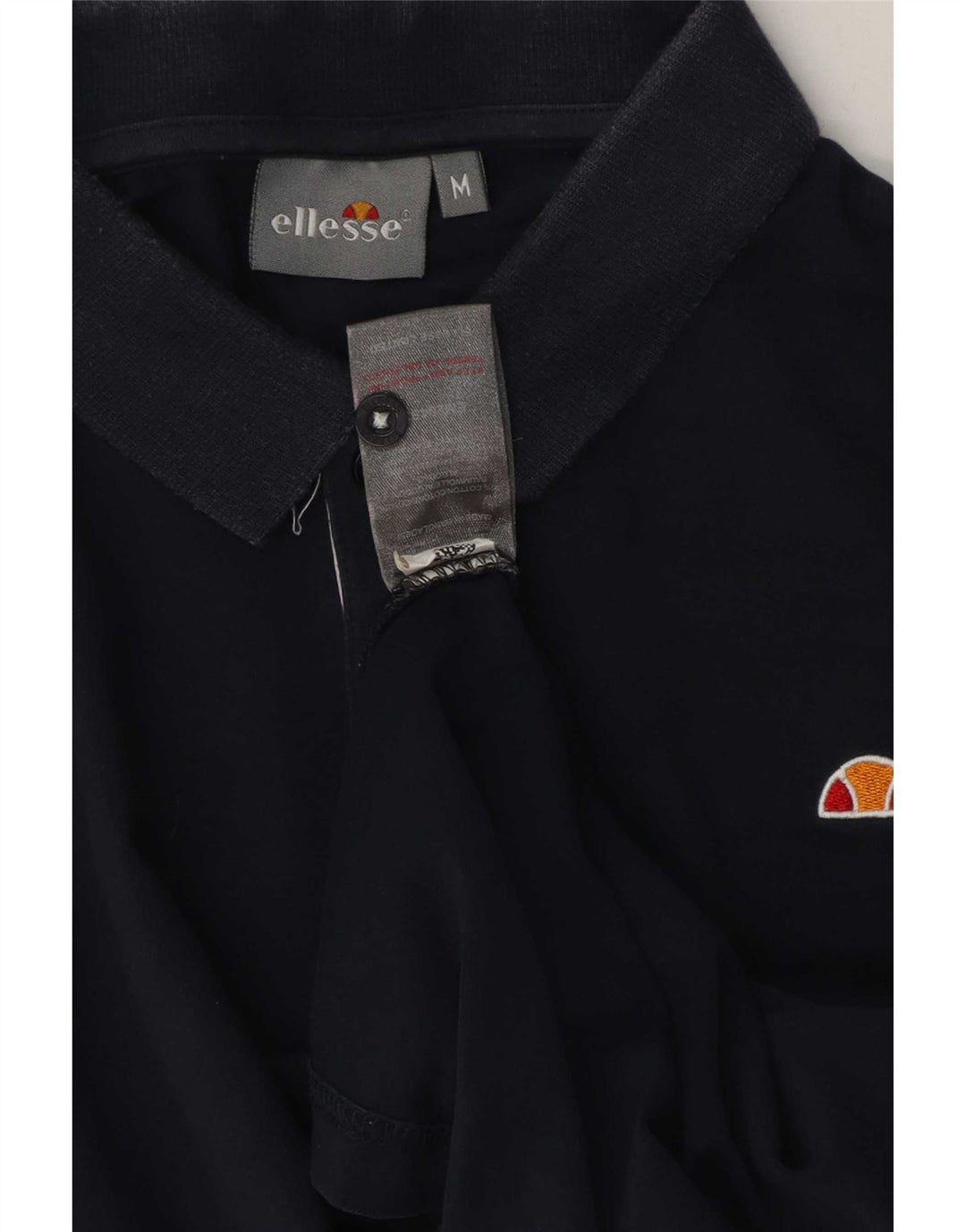 Polo da uomo Ellesse in cotone blu navy medio