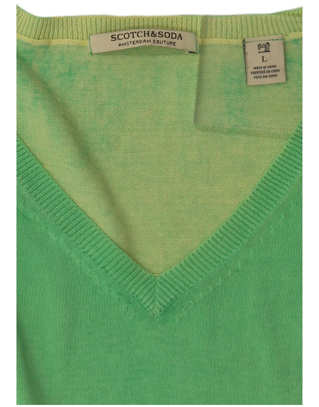 SCOTCH & SODA Maglione da uomo con scollo a V grande verde