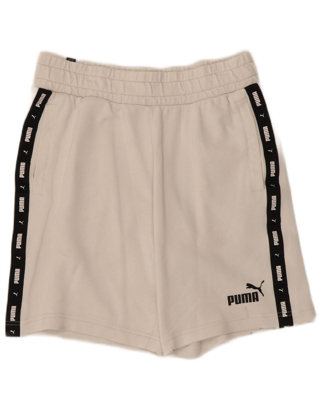 Pantaloncini sportivi grafici da uomo Puma grandi in cotone bianco