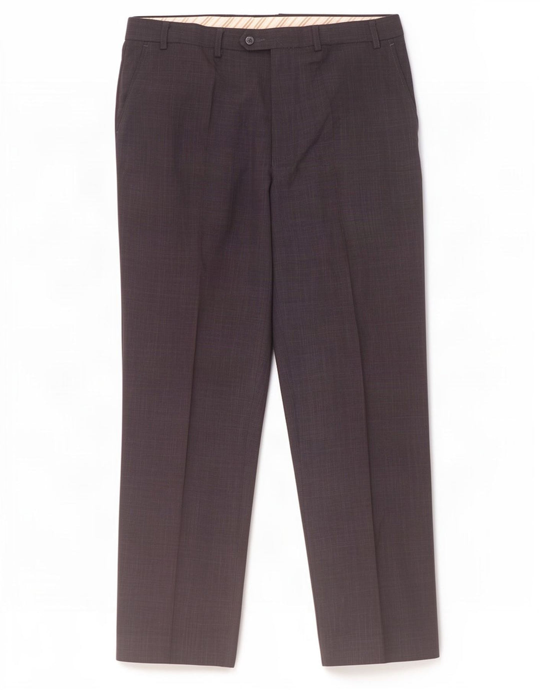 Pantaloni da abito dritti da uomo Marks & Spencer W38 L33 poliestere blu navy