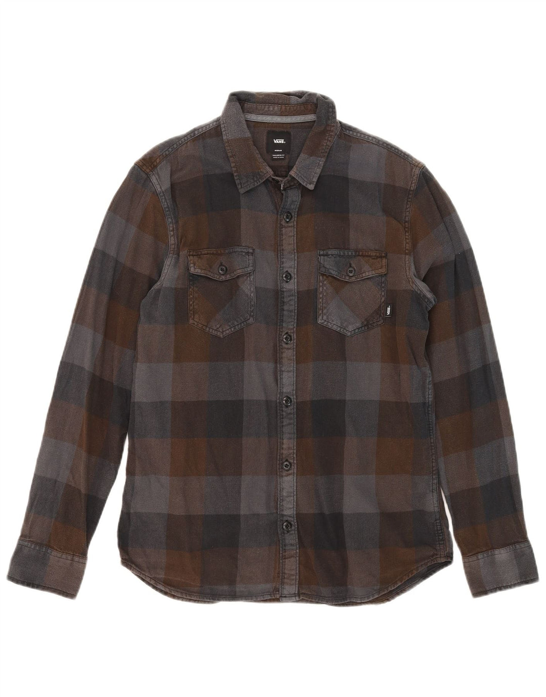 Camicia Vans da uomo su misura in flanella, cotone a quadri multicolore medio