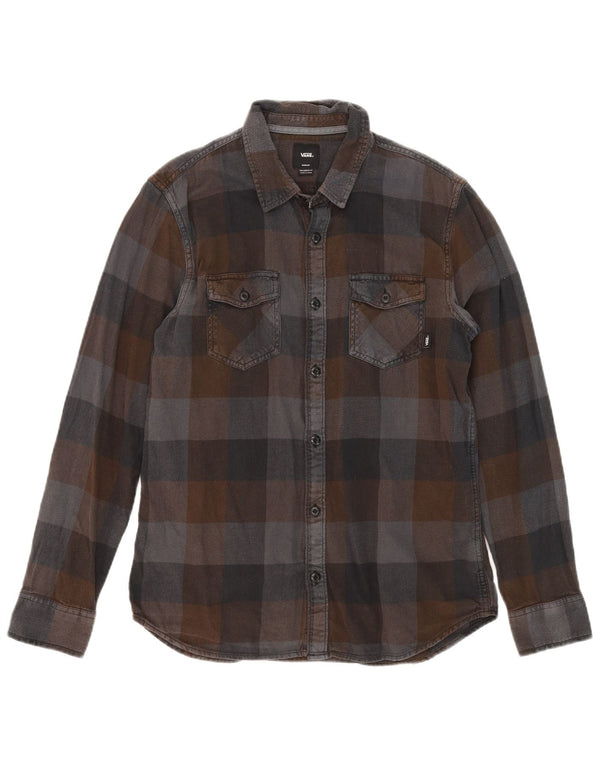 Camicia Vans da uomo su misura in flanella, cotone a quadri multicolore medio