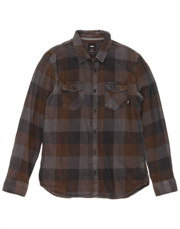 Camicia Vans da uomo su misura in flanella, cotone a quadri multicolore medio