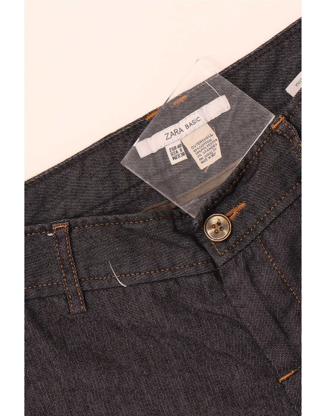 Pantaloncini chino bermuda da donna Zara EU 40 medi W30 cotone nero