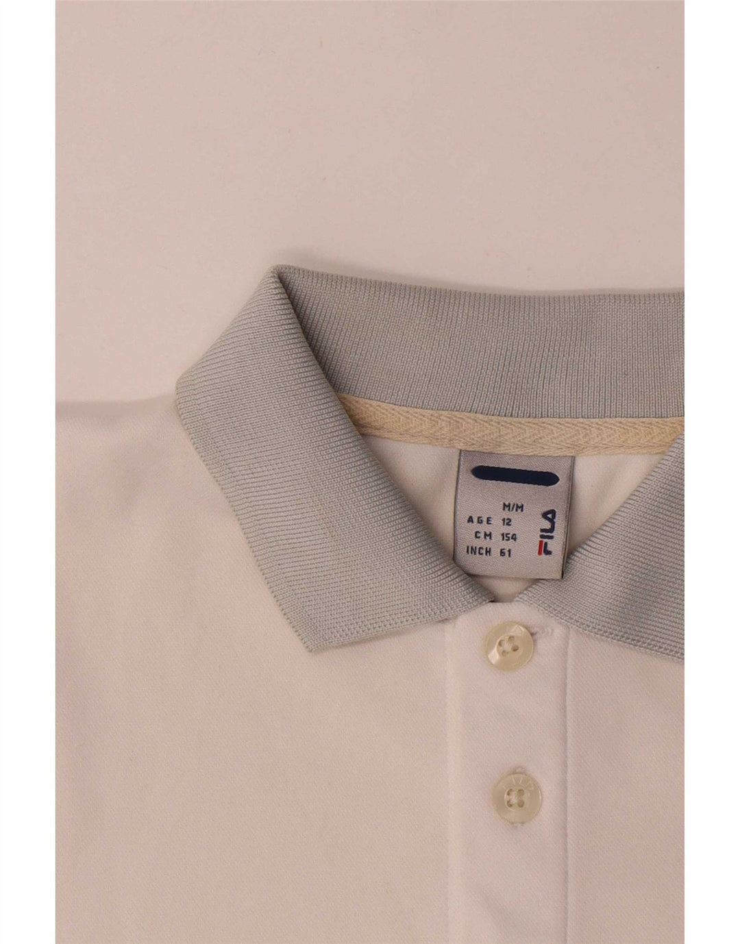 Polo Fila da bambino 11-12 anni in poliestere color block bianco medio