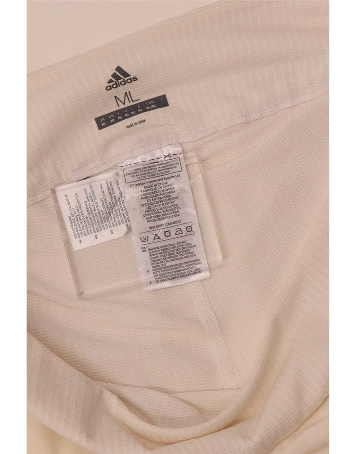 Adidas Womens Skort UK 14 Medium Bianco Poliestere