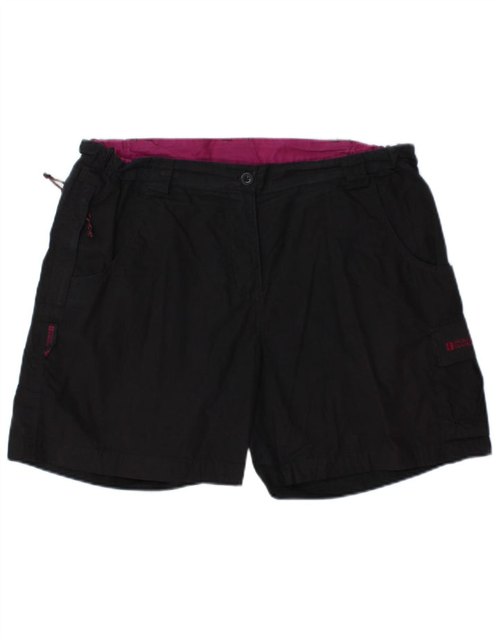 MOUNTAIN WAREHOUSE Pantaloncini cargo da donna UK 14 Large W32 Poliestere nero